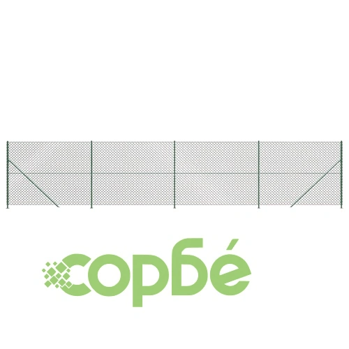 Плетена оградна мрежа с фланец, зелена, 2,2x10 м ➤ топ цена ➤ sorbe.bg