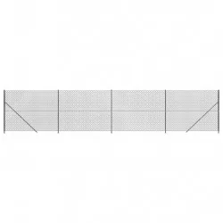 Плетена оградна мрежа с фланец, антрацит, 2x10 м