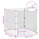 Външна клетка за куче сребриста 2x2x2 м поцинкована стомана