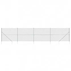 Плетена оградна мрежа с шипове, сребриста, 2,2x10 м