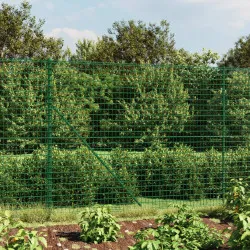 Ограда от телена мрежа зелена 1,4x25 м поцинкована стомана