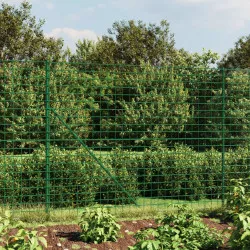 Ограда от телена мрежа зелена 2,2x10 м поцинкована стомана