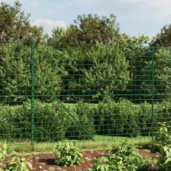 Ограда от телена мрежа зелена 1,6x25 м поцинкована стомана