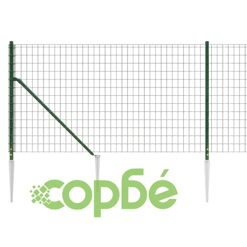 Плетена оградна мрежа с шипове, зелена, 1,1x25 м ➤ топ цена ➤ sorbe.bg
