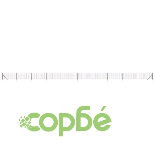 Плетена оградна мрежа с шипове, зелена, 1x25 м ➤ топ цена ➤ sorbe.bg