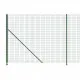 Плетена оградна мрежа с фланец, зелена, 1,4x10 м