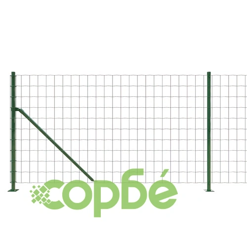 Плетена оградна мрежа с фланец, зелена, 1,1x25 м ➤ топ цена ➤ sorbe.bg