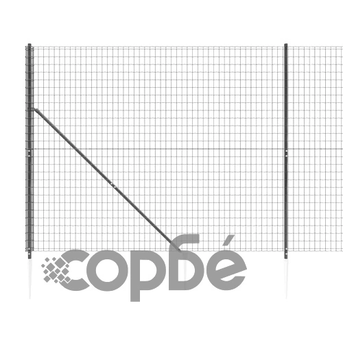 Ограда от телена мрежа с шипове, антрацит, 2,2x10 м ➤ топ цена ➤ sorbe.bg