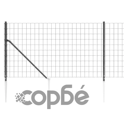 Ограда от телена мрежа с шипове, антрацит, 1,1x10 м ➤ топ цена ➤ sorbe.bg