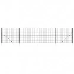 Ограда от телена мрежа с шипове, антрацит, 1,4x10 м