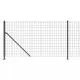 Плетена оградна мрежа с фланец, антрацит, 0,8x10 м