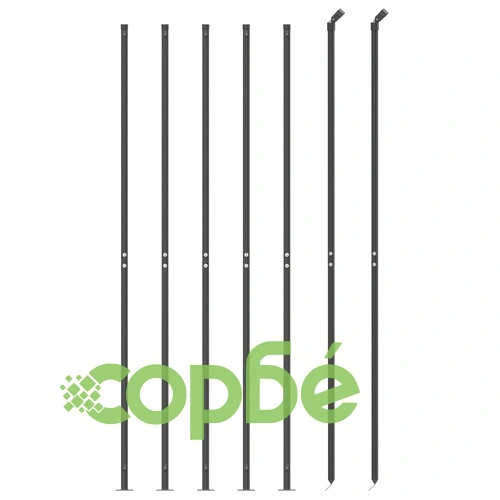 Плетена оградна мрежа с фланец, антрацит, 2,2x10 м ➤ топ цена ➤ sorbe.bg