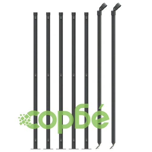 Плетена оградна мрежа с фланец, антрацит, 1,1x10 м ➤ топ цена ➤ sorbe.bg