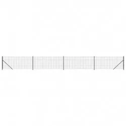 Плетена оградна мрежа с фланец, антрацит, 1,1x10 м