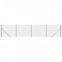 Плетена оградна мрежа с фланец, антрацит, 2,2x10 м