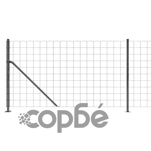 Плетена оградна мрежа с фланец, антрацит, 1,1x25 м ➤ топ цена ➤ sorbe.bg