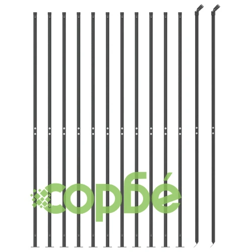 Ограда от телена мрежа с фланец, антрацит, 2,2x25 м ➤ топ цена ➤ sorbe.bg