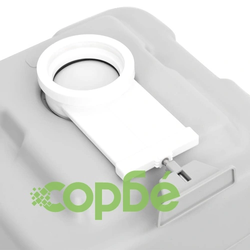 Преносима къмпинг тоалетна, сиво и бяло, 20+10 л, HDPE ➤ топ цена ➤ sorbe.bg