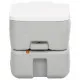 Преносима къмпинг тоалетна, сиво и бяло, 15+10 л, HDPE