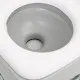 Преносима къмпинг тоалетна, сиво и бяло, 15+10 л, HDPE