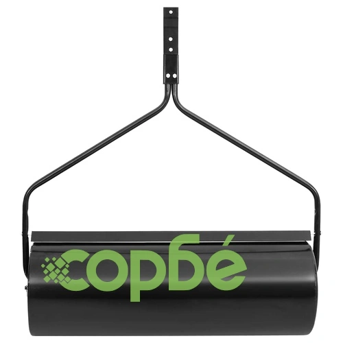 Градински валяк за трева с бутане, черен, 63 л, желязо ➤ топ цена ➤ sorbe.bg