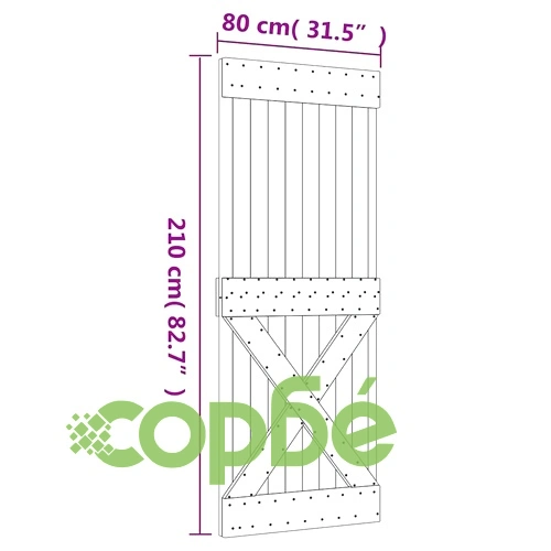 Врата NARVIK 80x210 см масивна дървесина бор ➤ топ цена ➤ sorbe.bg