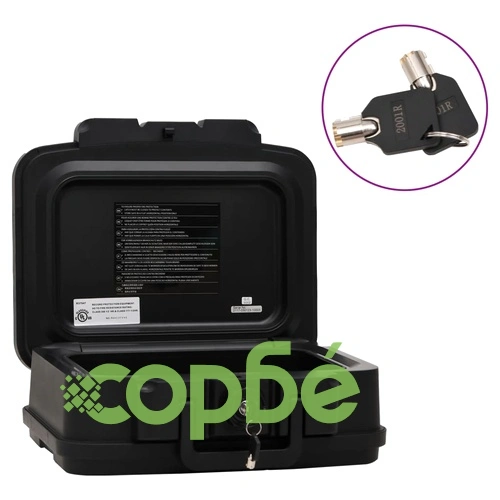 Сейф, черен, 38x32,5x16,5 см ➤ топ цена ➤ sorbe.bg