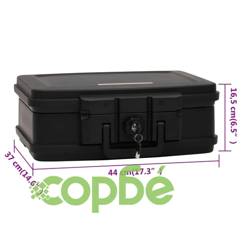 Сейф, черен, 44x37x16,5 см ➤ топ цена ➤ sorbe.bg