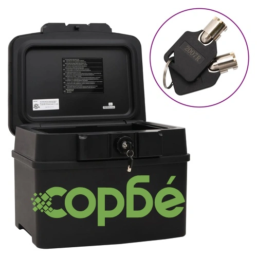 Сейф, черен, 44x37x34 см ➤ топ цена ➤ sorbe.bg