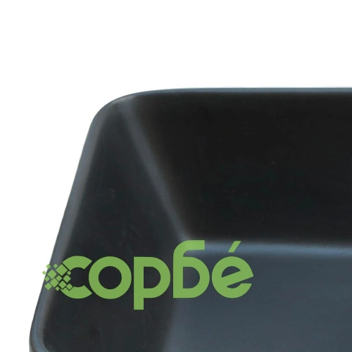 Мивка за плот черен и кафяв правоъгълна 46x35,5x13 см керамика ➤ топ цена ➤ sorbe.bg