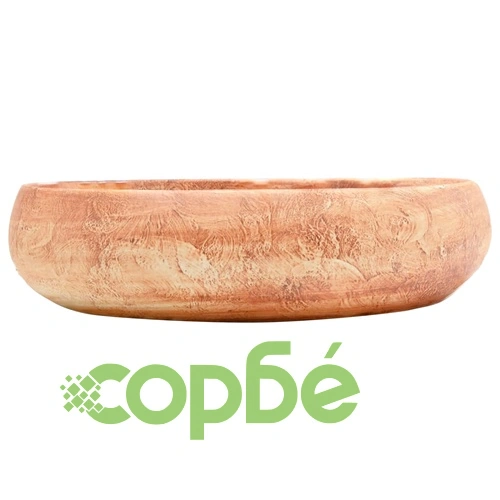 Мивка за плот, кафява, овална, 59x40x15 см, керамика ➤ топ цена ➤ sorbe.bg