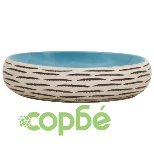 Мивка за плот, многоцветна, овална, 59x40x15 см, керамика ➤ топ цена ➤ sorbe.bg