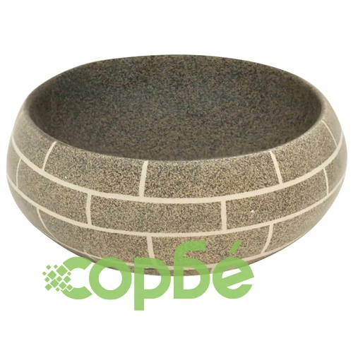 Мивка за плот, многоцветна, овална, 59x40x15 см, керамика ➤ топ цена ➤ sorbe.bg