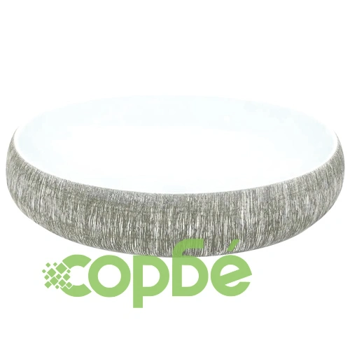 Мивка за плот, сиво и синьо, овална, 59x40x15 см, керамика ➤ топ цена ➤ sorbe.bg