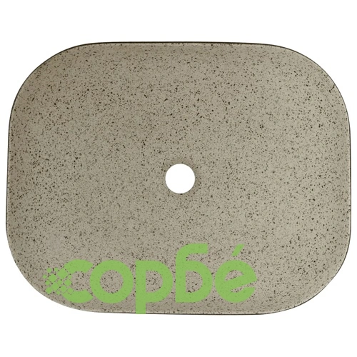 Мивка за плот сив и черен правоъгълна 48x37,5x13,5 см керамика ➤ топ цена ➤ sorbe.bg