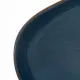 Мивка за плот, черно и синьо, овална, 59x40x14 см, керамика