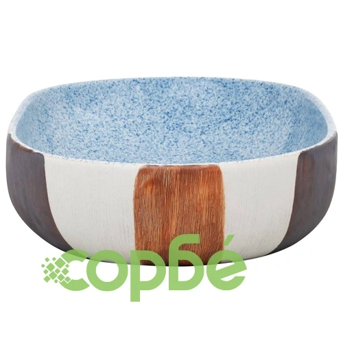 Мивка за плот, многоцветна, овална, 59x40x14 см, керамика ➤ топ цена ➤ sorbe.bg