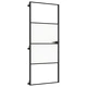 Интериорна врата черна 83x201,5 см закалено стъкло и алуминий