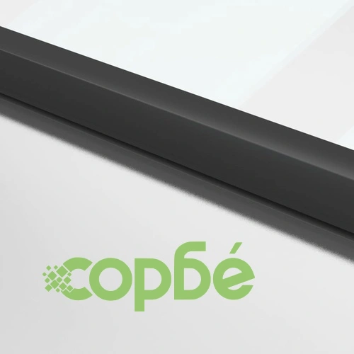 Интериорна врата черна 83x201,5 см закалено стъкло и алуминий ➤ топ цена ➤ sorbe.bg