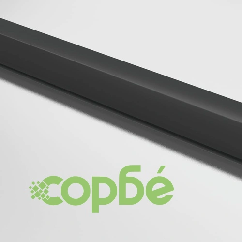 Интериорна врата черна 83x201,5 см закалено стъкло и алуминий ➤ топ цена ➤ sorbe.bg