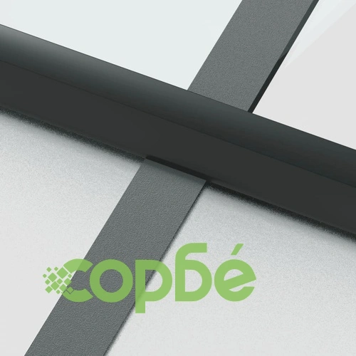 Интериорна врата черна 83x201,5 см закалено стъкло и алуминий ➤ топ цена ➤ sorbe.bg