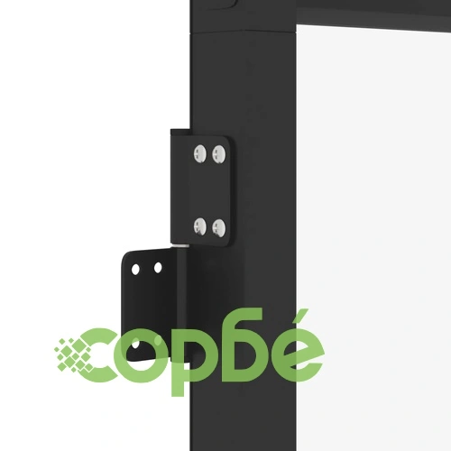 Интериорна врата черна 83x201,5 см закалено стъкло и алуминий ➤ топ цена ➤ sorbe.bg