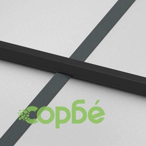 Интериорна врата черна 93x201,5 см закалено стъкло и алуминий ➤ топ цена ➤ sorbe.bg