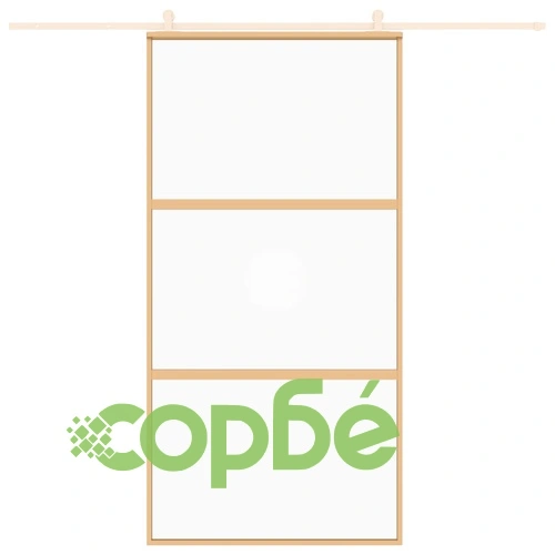 Плъзгаща се врата 102,5x205 см прозрачно ESG стъкло и алуминий ➤ топ цена ➤ sorbe.bg