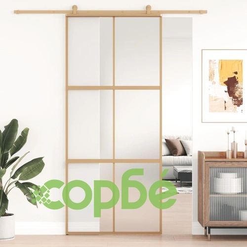 Плъзгаща се врата 90x205 см матирано ESG стъкло и алуминий ➤ топ цена ➤ sorbe.bg