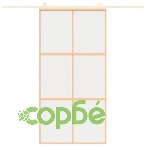 Плъзгаща се врата 102,5x205 см матирано ESG стъкло и алуминий ➤ топ цена ➤ sorbe.bg