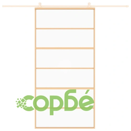 Плъзгаща се врата 102,5x205 см прозрачно ESG стъкло и алуминий ➤ топ цена ➤ sorbe.bg