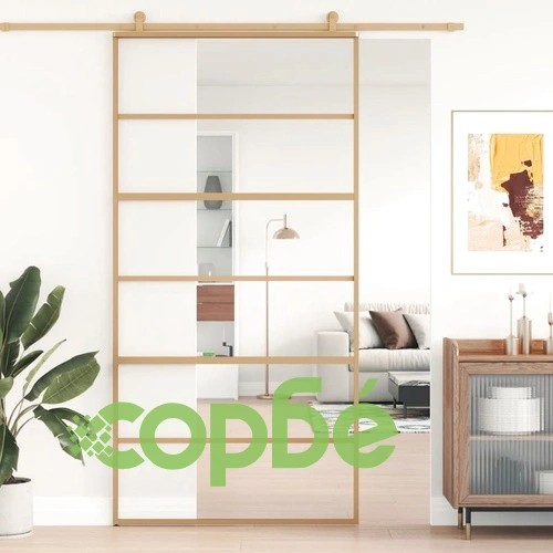 Плъзгаща се врата 102,5x205 см прозрачно ESG стъкло и алуминий ➤ топ цена ➤ sorbe.bg