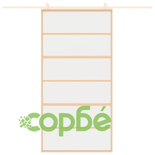 Плъзгаща се врата 102,5x205 см матирано ESG стъкло и алуминий ➤ топ цена ➤ sorbe.bg