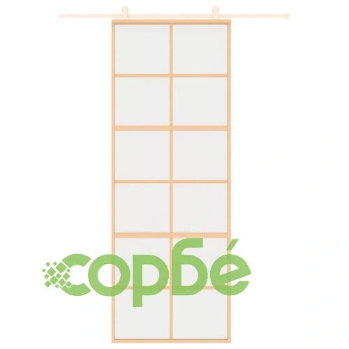 Плъзгаща се врата 76x205 см матирано ESG стъкло и алуминий ➤ топ цена ➤ sorbe.bg